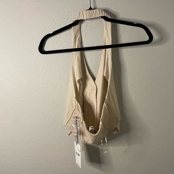 NWT OLM Halter Linen Blend Vest - Picture 2 of 8